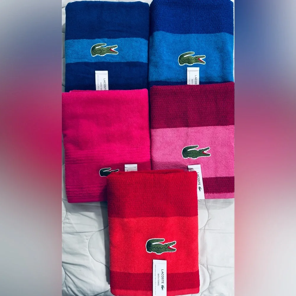LACOSTE 5 pieces Bath Towel 100% Cotton 30